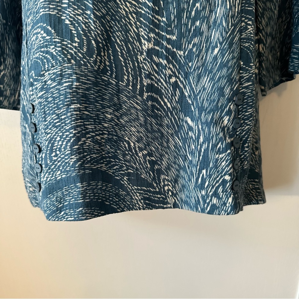 Soft Surroundings Women's Gauze Ocean Tunic Top Tandoori Spice Print- Size Small - Picture 8 of 12